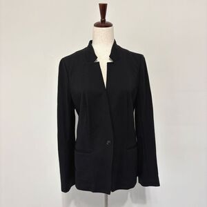Banana Republic Washable Ponte Inverted Collar Black Blazer Sz 10